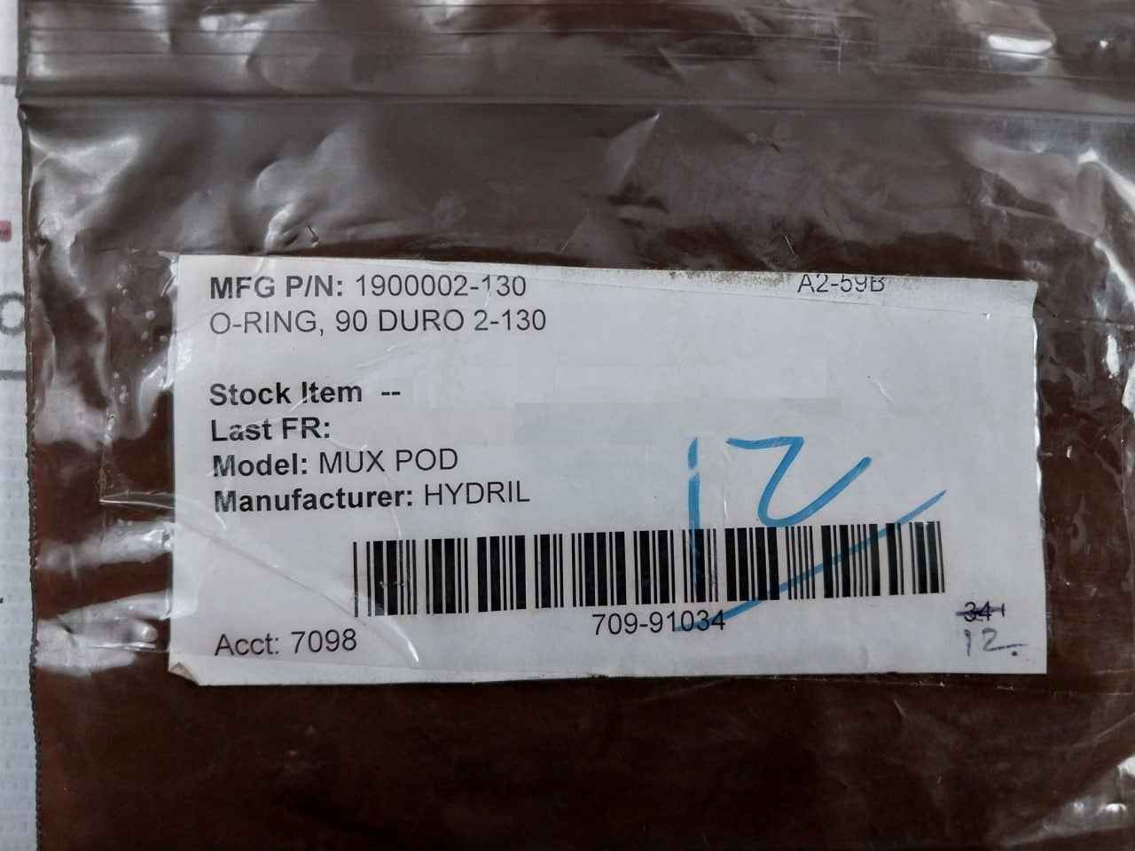 Hydril 1900002-130 O-ring 90 Duro 2-130