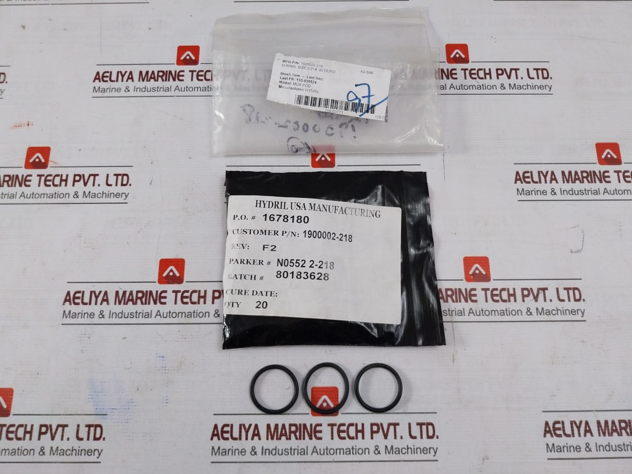 Hydril 1900002-218 O-ring Seal Size 2-218 90 Duro (1 Pack=20Pcs)