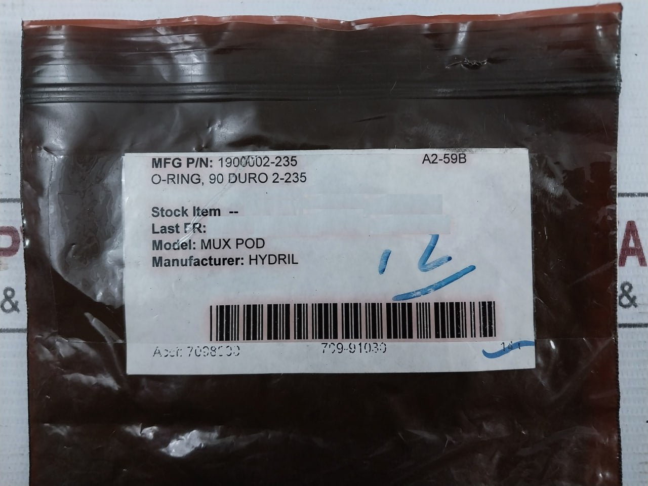 Hydril 1900002-235 O-ring 90 Duro 1900002-235
