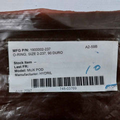 Hydril 1900002-237 O-ring 2-237 90 Duro A2-59B