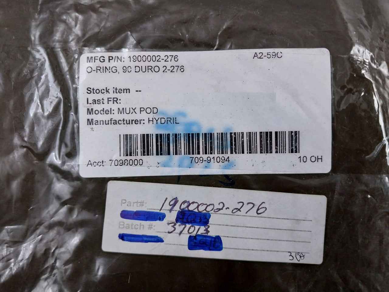 Hydril 1900002-276 O-ring A2-59C 2-276 Size 90 Duro