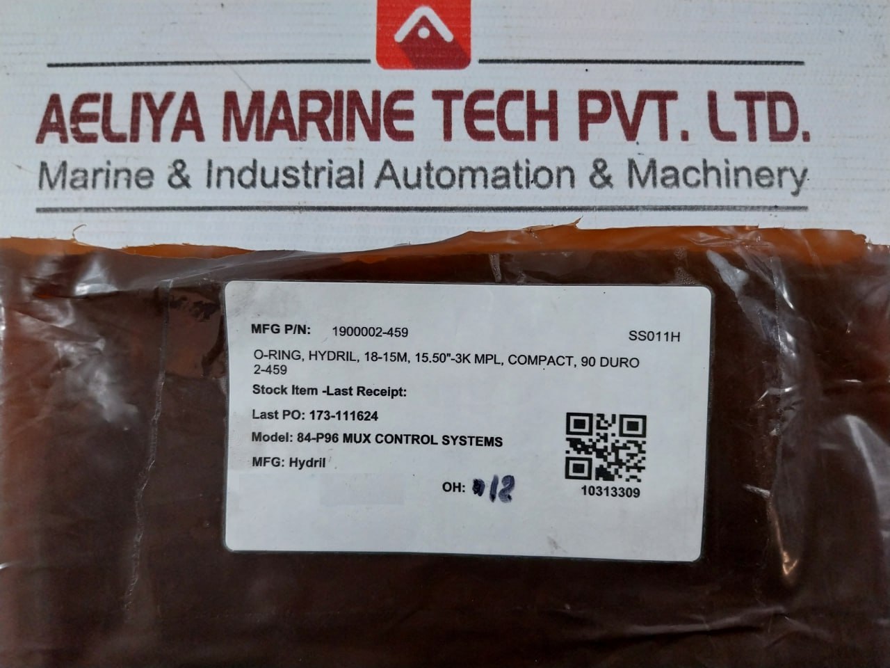Hydril 1900002-459 O-ring 18-15M 15.50-3K Mpl Compact 90 Duro 2-459