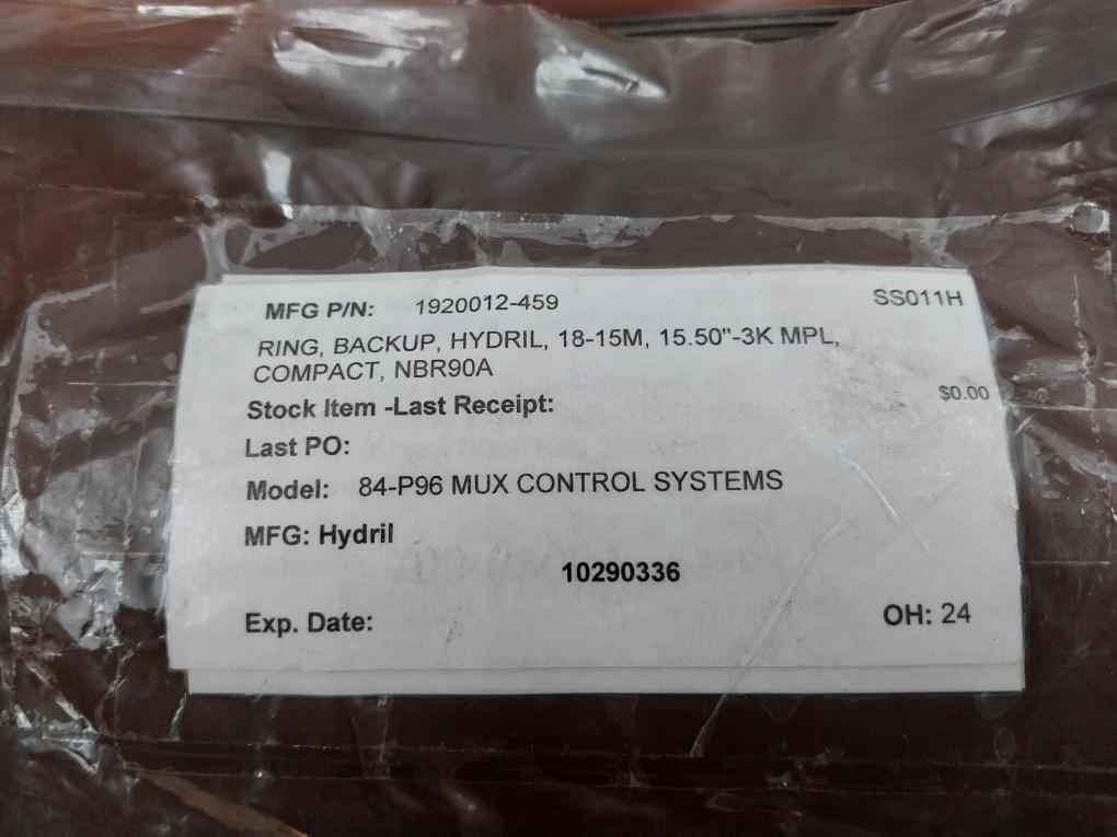 Hydril 1920012-459 Backup Ring Nbr90A,15.50”-3K Mpl,Ss011H