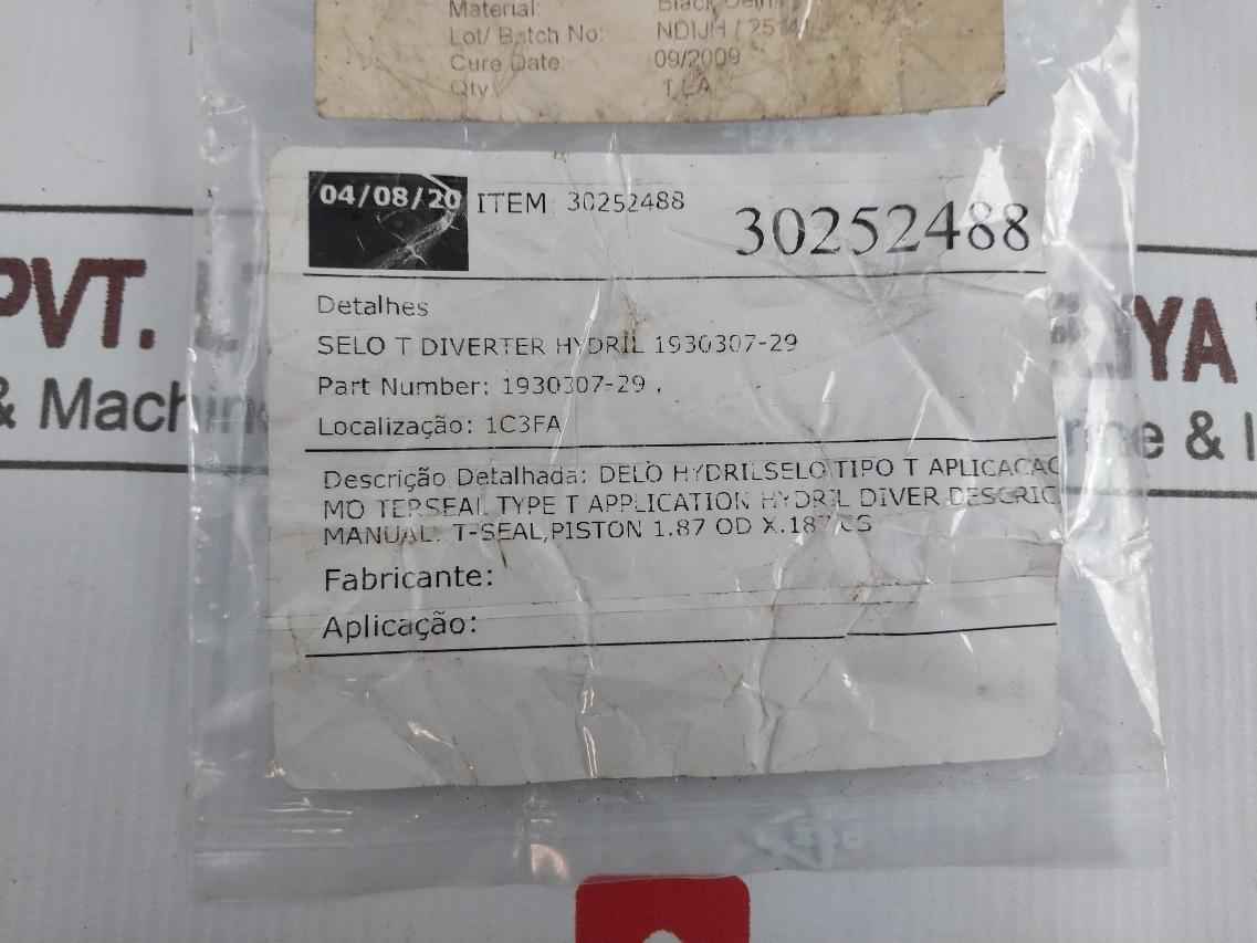Hydril 1930307-29 Diverter Piston Seal 30252488