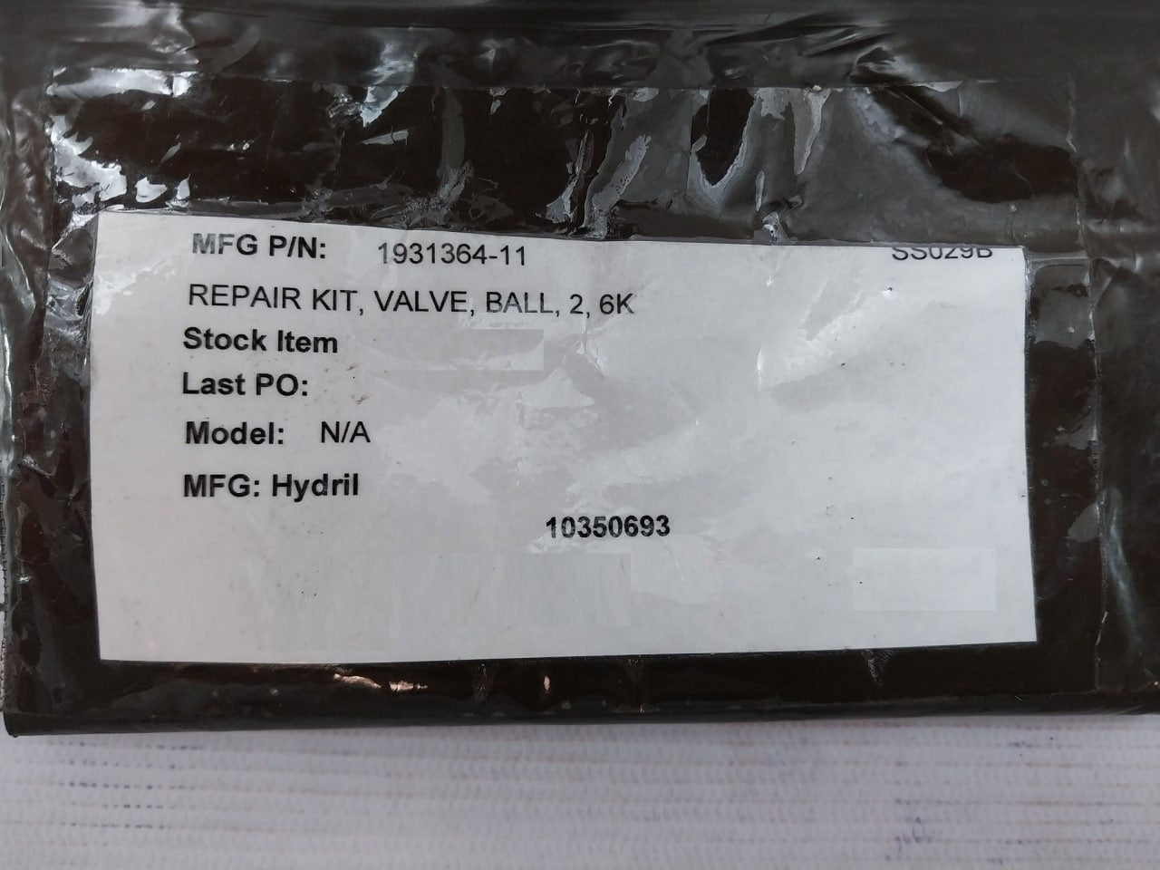 Hydril 1931364-11 Repair Kit Valve Ball, 2, 6K Rev- B Skah200011