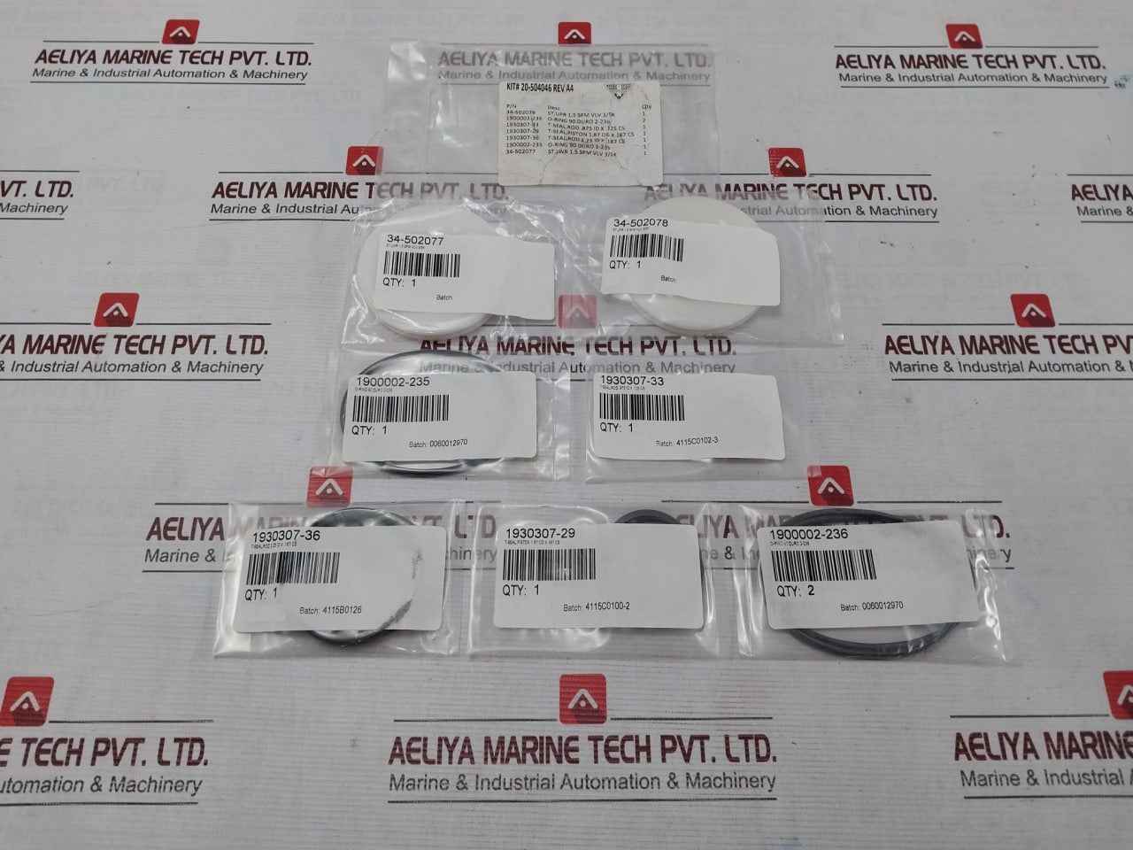 Hydril 20-504046 Spm Valve Seal O-ring Kit Upr 1.5 3/5K 90 Duro 2-236 Rev.A4