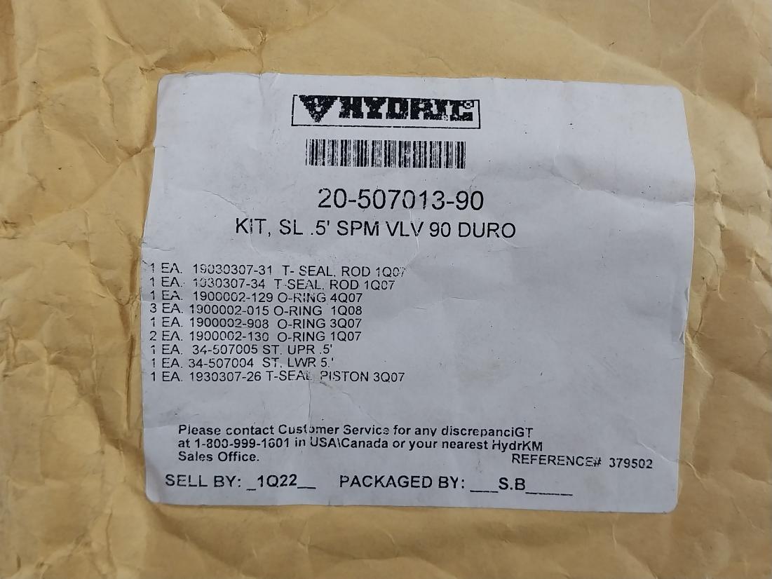 Hydril 20-507013-90 Sl.5' Spm Vlv 90 Duro Kit Rev A2 379502