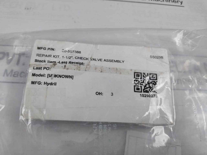 Hydril 20-507388 Repair Kit For Check Valve Assembly 1-1/2