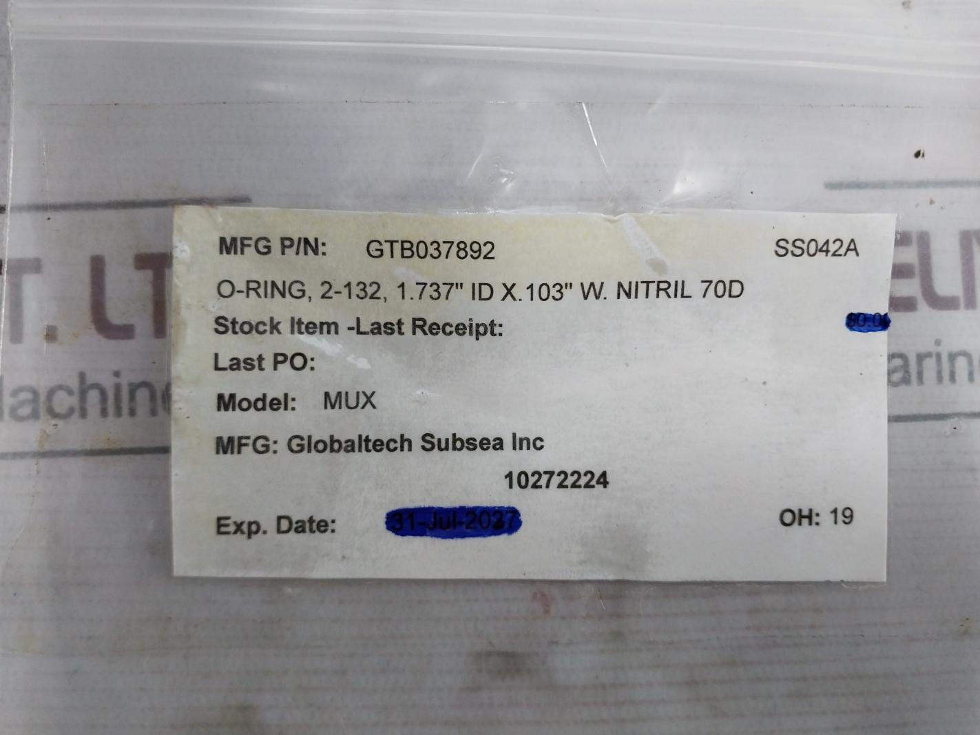 Hydril 20371913 Bop Pin Spring Kit With O-ring 30166290