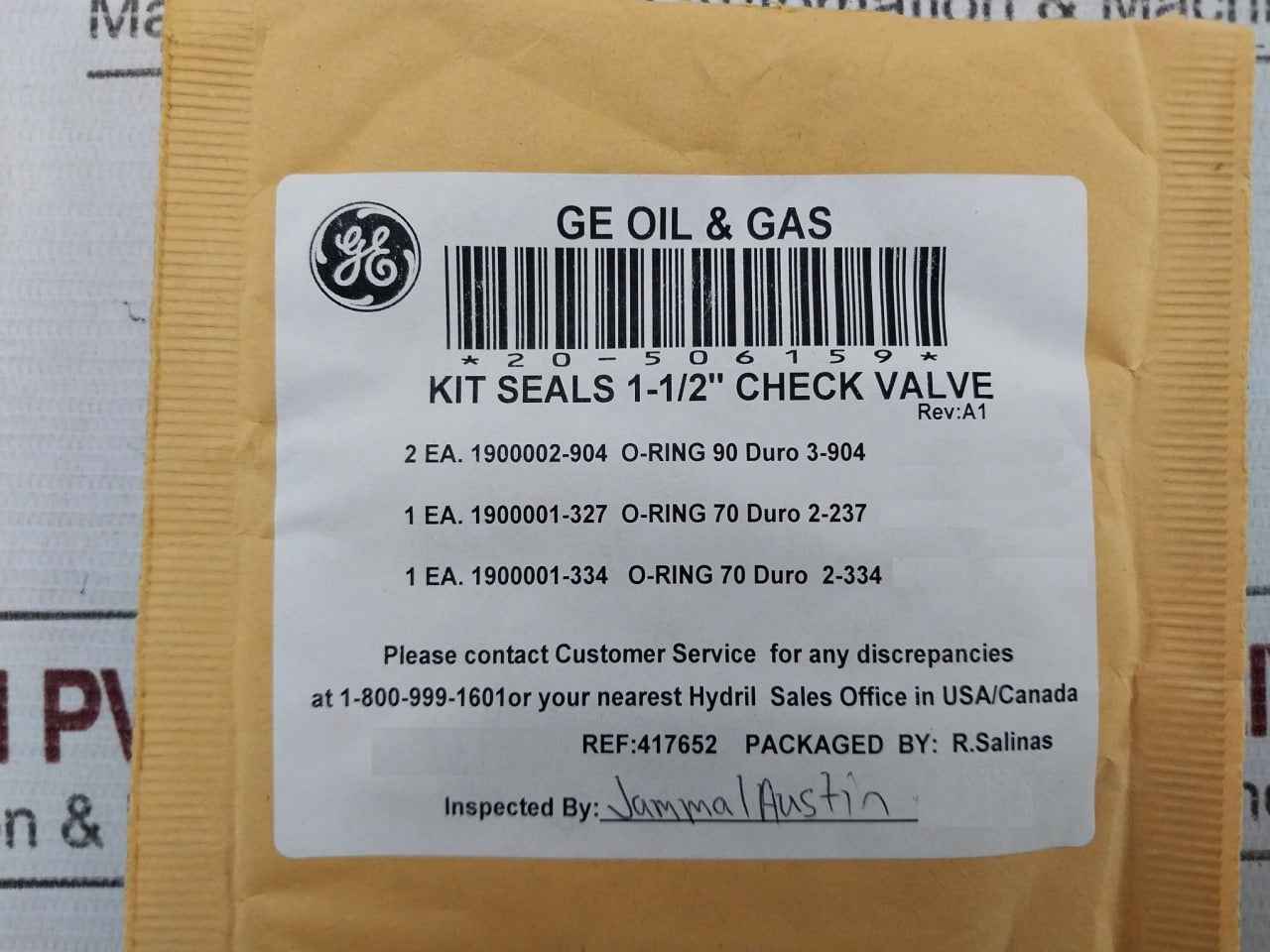 Hydril 20506159 Seal Kit 1-1/2