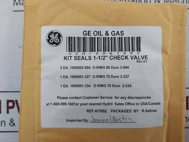Hydril 20506159 Seal Kit 1-1/2