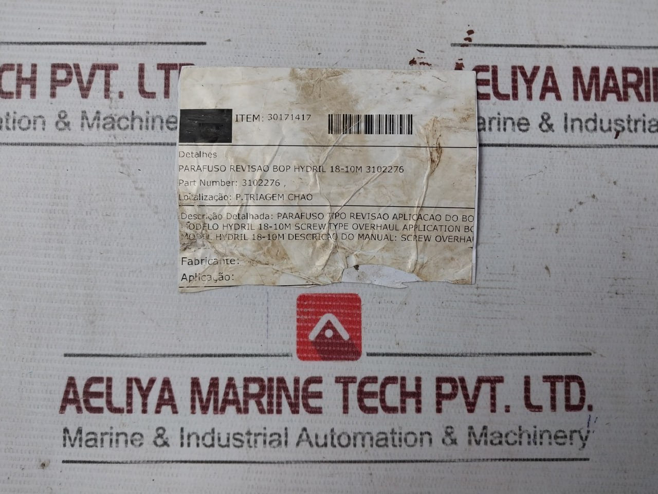 Hydril 3102276 Bop Revision Screw 18-10M 30171417