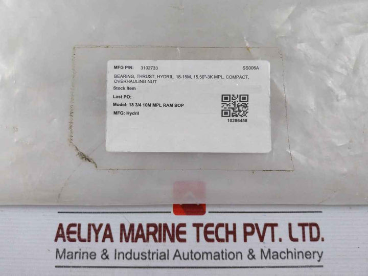 Hydril 3102733 Thrust Overhauling Nut For Bonnet Seal 18 3/4 10M Mpl Ram Bop