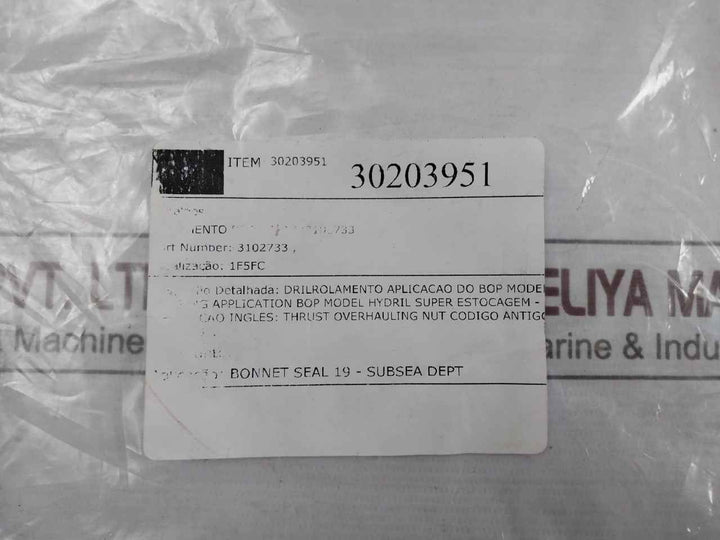 Hydril 3102733 Thrust Overhauling Nut For Bonnet Seal 19 - Subsea Bop 3102733E1