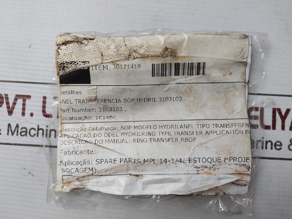 Hydril 3103103 Ring Transfer For Bop - Spare Part For Mpl 14-1/4