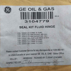 Hydril 3104779Ejb Seal Kit Fluid Hinge Bop Assembly Rev.B Nbr. 90A