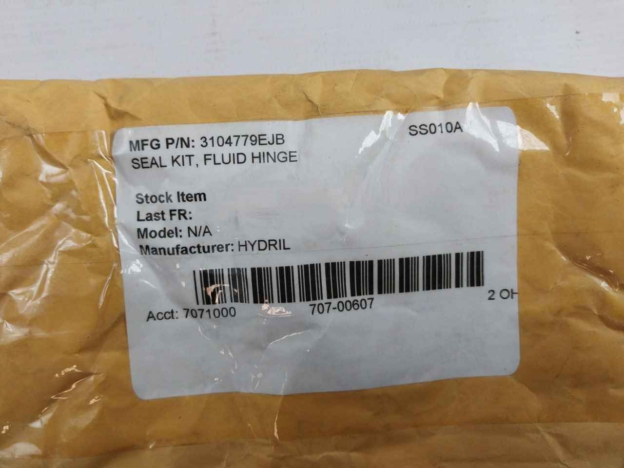 Hydril 3104779Ejb Seal Kit Fluid Hinge Bop Assembly Rev.B Nbr. 90A