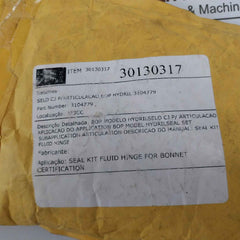 Hydril 3104779 Seal Kit Fluid Hinge For Bonnet 30130317 Rev B