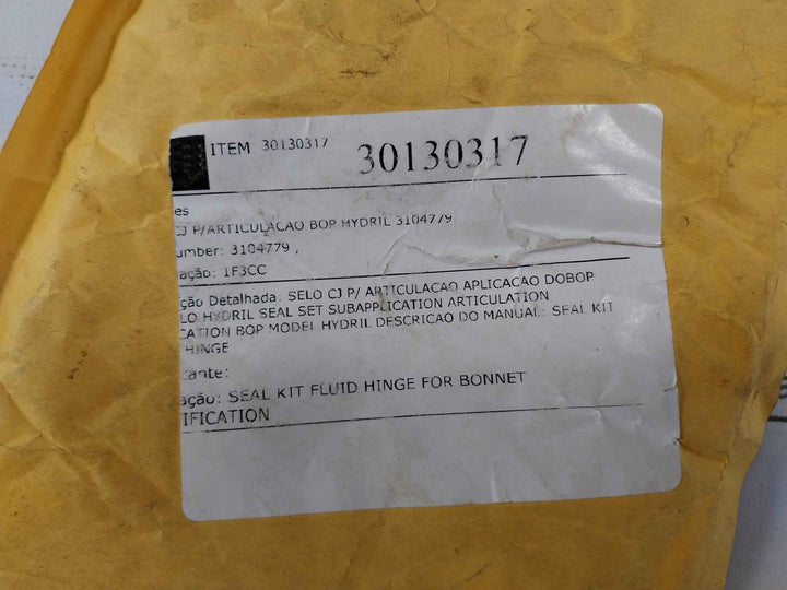 Hydril 3104779 Seal Kit Fluid Hinge For Bonnet 30130317 Rev B