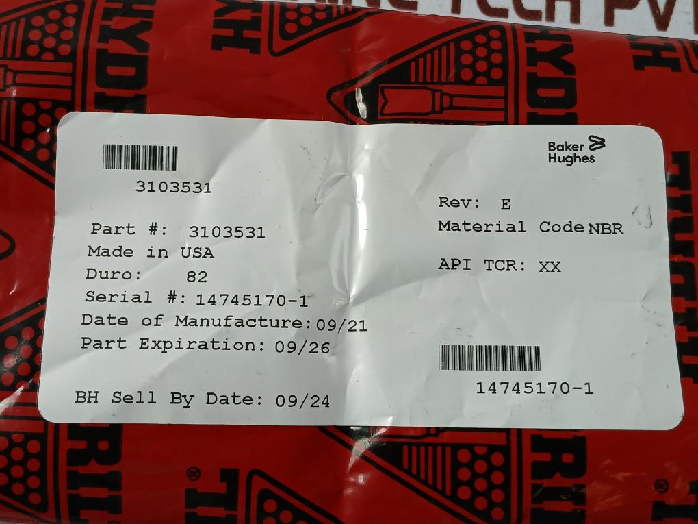 Hydril 3104779 Seal Kit – Fluid Hinge For Bonnet 3103531 Rev: B