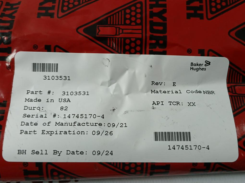 Hydril 3104779 Seal Kit – Fluid Hinge For Bonnet 3103531 Rev: B