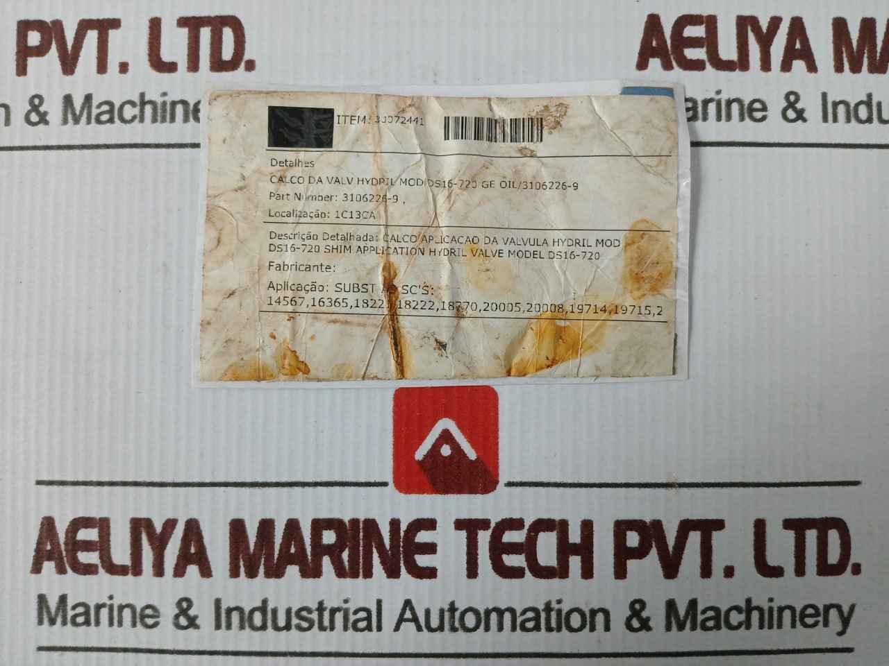 Hydril 3106226-9 High-precision Xm Chromoly Steel Male Rod End 30072441