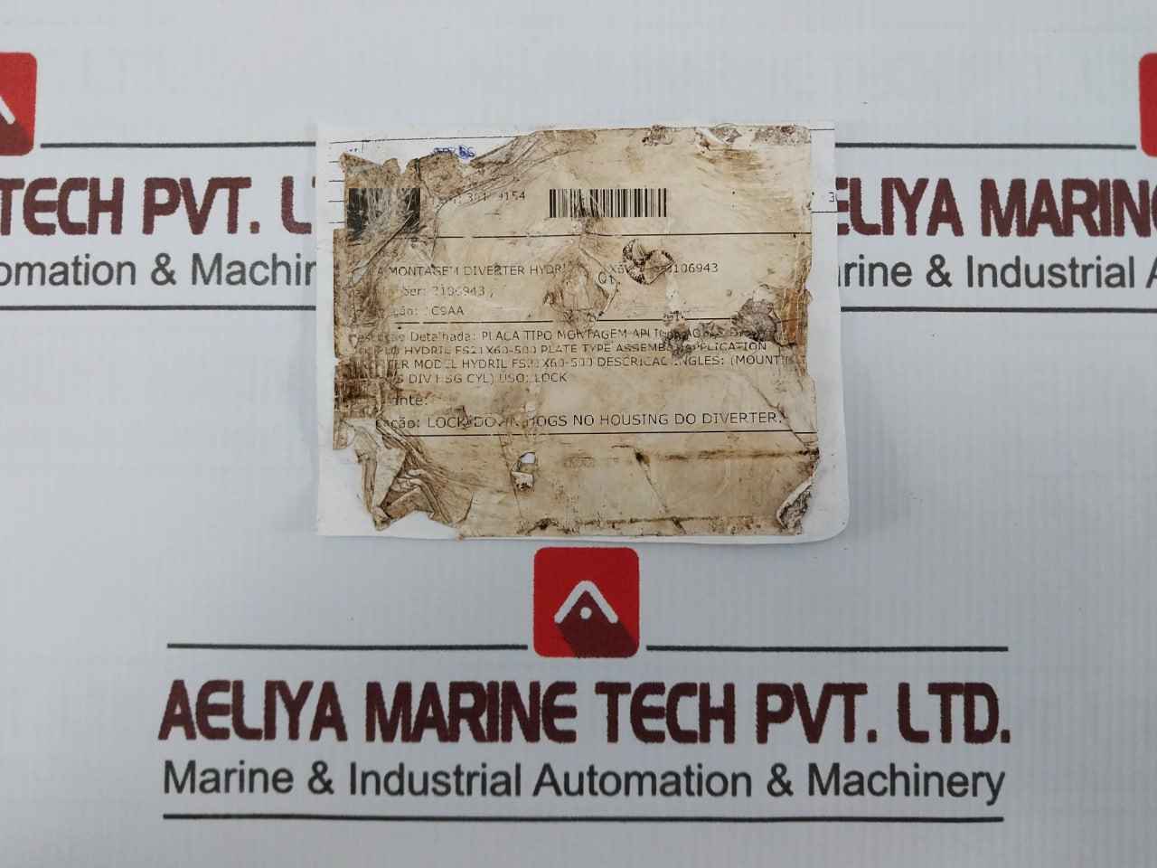 Hydril 3106943 Plate Type Assembly For Diverter Fs21X60-500