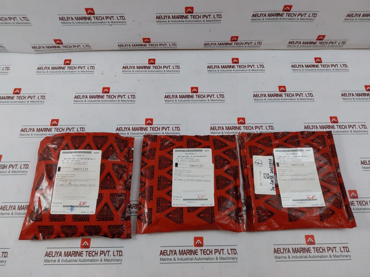 Hydril 3107830-1 Seal Ring Seat Kit O-ring 70 Duro 2 18-10M 15M Ram Rev.F