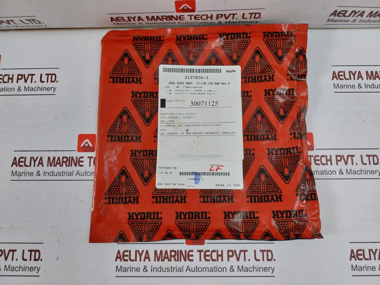 Hydril 3107830-1 Seal Ring Seat Kit O-ring 70 Duro 2 18-10M 15M Ram Rev.F