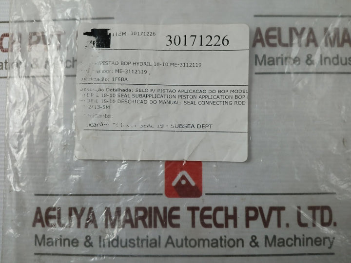 Hydril 3112119D Seal Ring Aew 3421-d