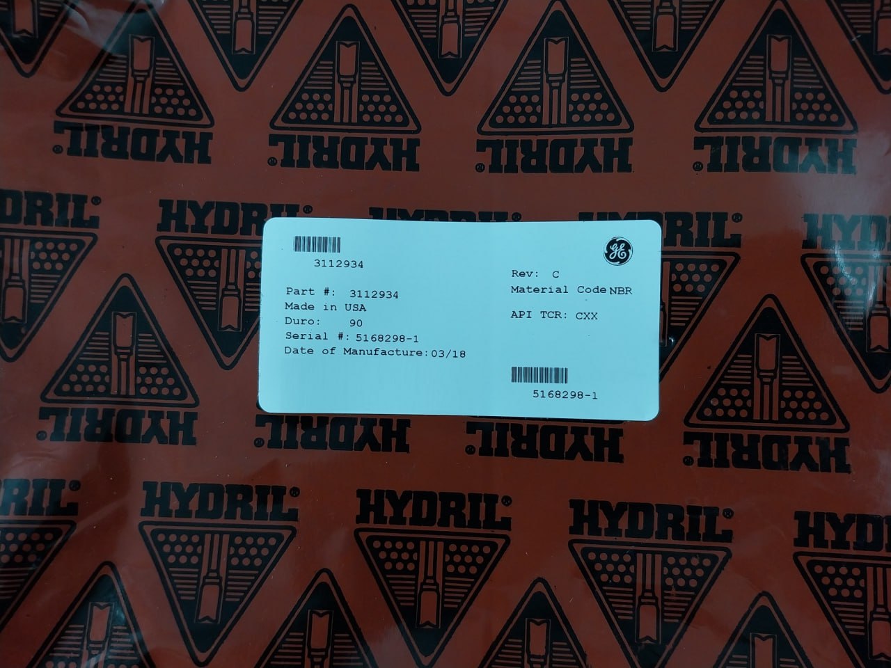 Hydril 3112934 Seal Rev C