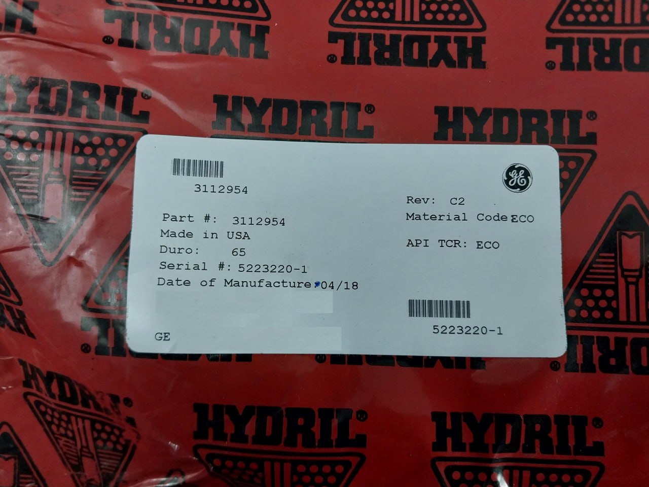 Hydril 3112954 O-ring Rev: C2