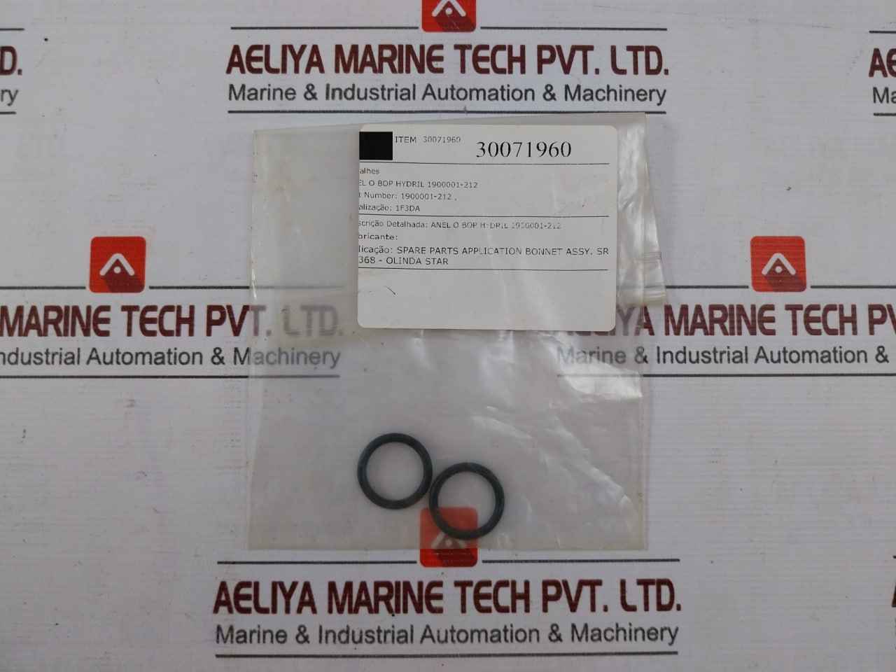 Hydril 3114949-04 Seal Kit For Bop Bonnet 18-10 14 Mpl, 3115552-01, 3146456