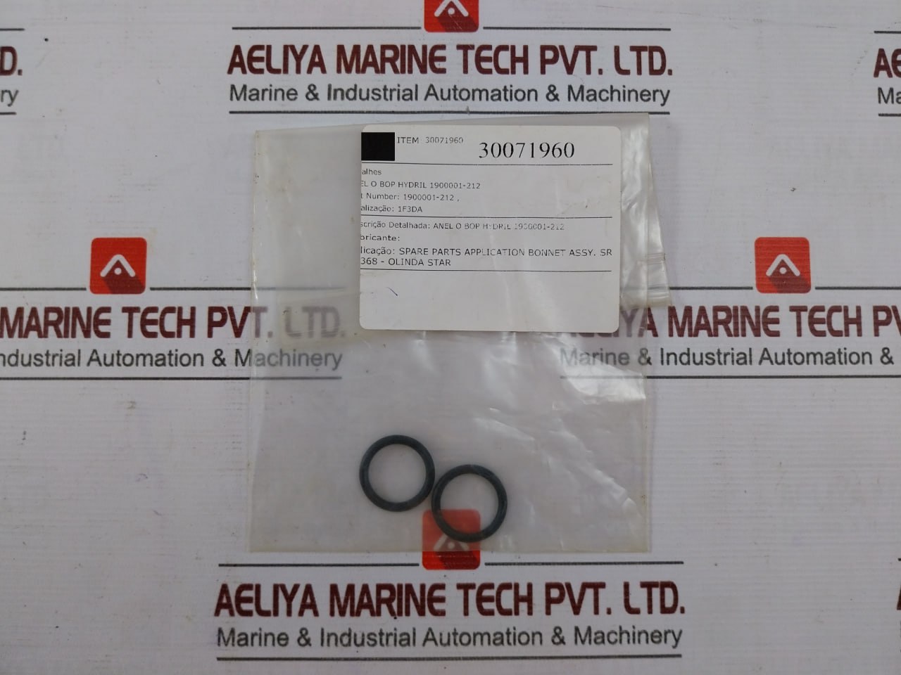 Hydril 3114949-04 Seal Kit For Bop Bonnet 18-10 14 Mpl, 3115552-01, 3146456