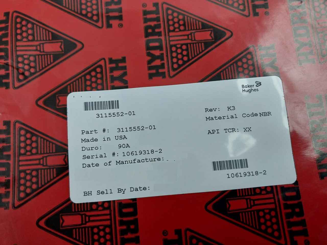 Hydril 3115552-01 Nbr O-ring 90A Duro