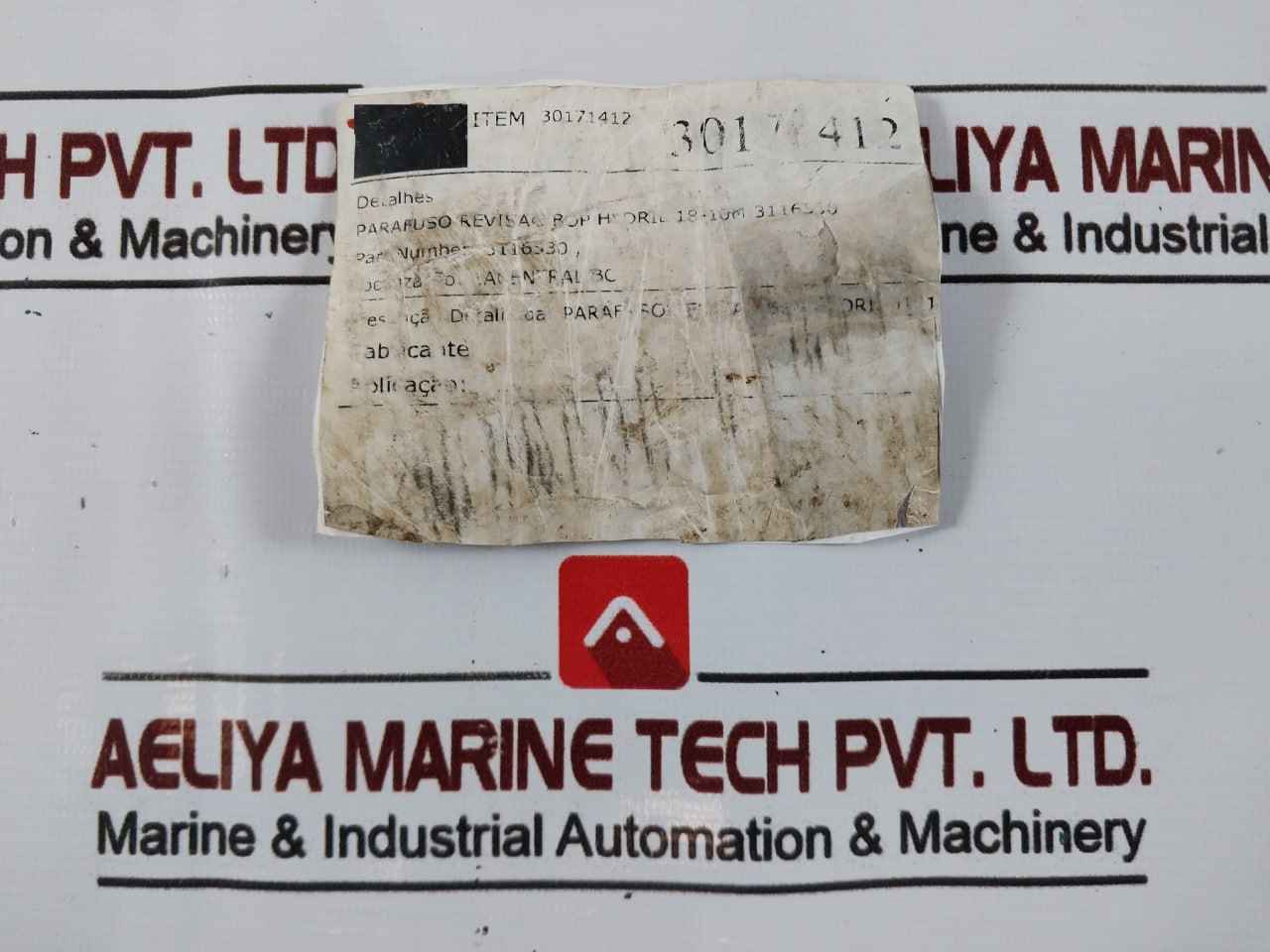 Hydril 3116530 Screw Revision Lh Thread