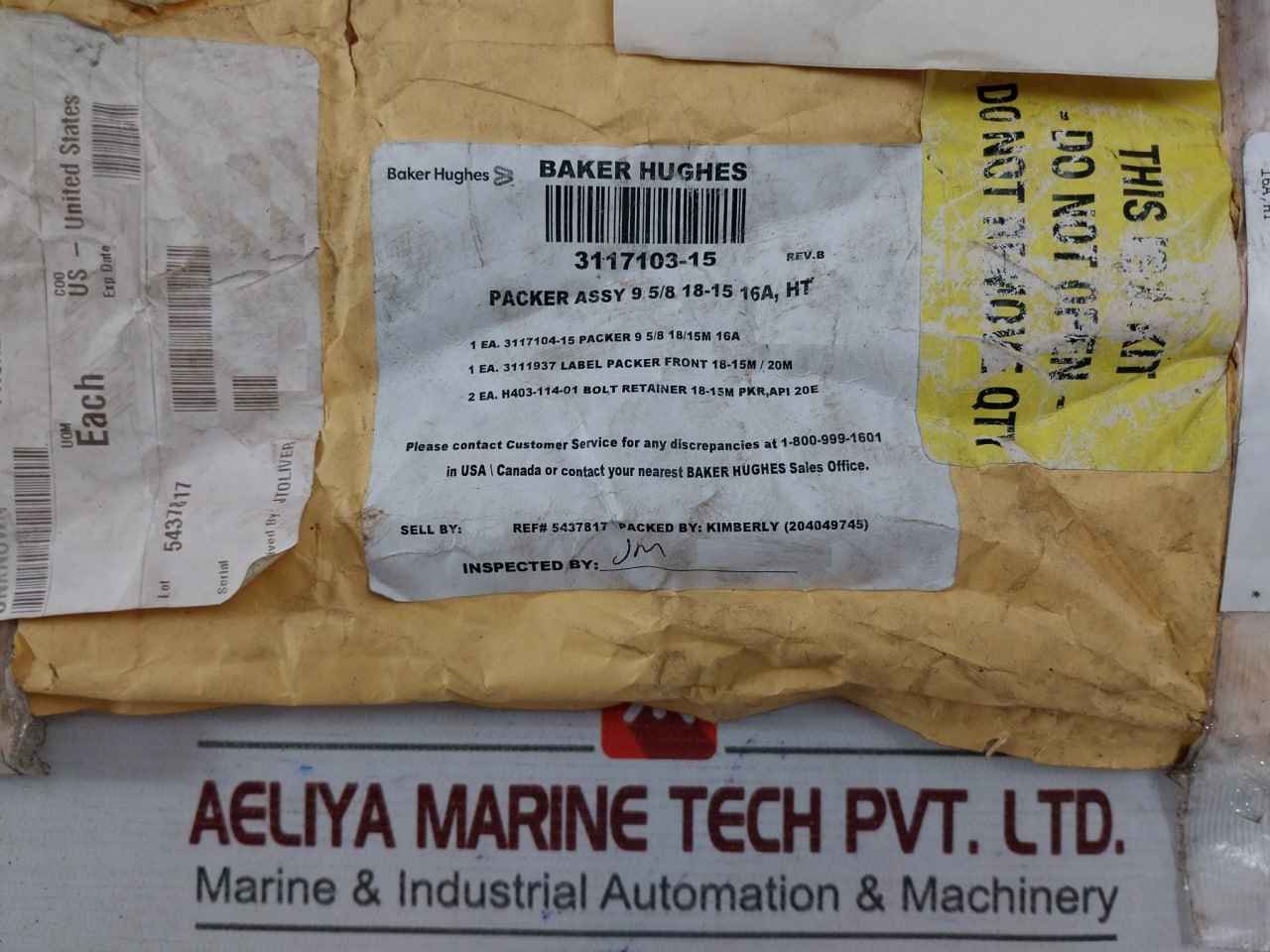 Hydril 3117103-15 Packer Assembly 18-3/4" 15M With Bolts Kit Rev B 31171014-15 G