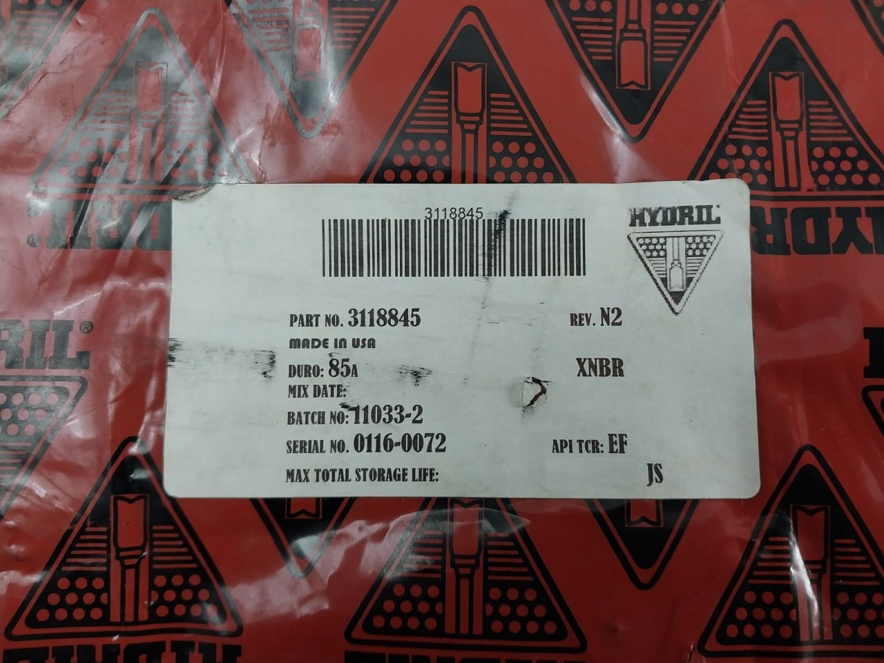 Hydril 3118845 Packer Kit 4 1/2-4 Inch Hvr 18-15M 16A