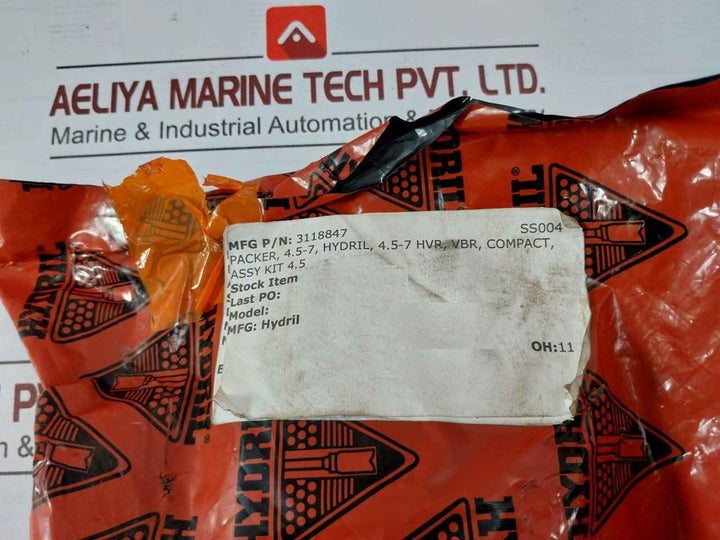 Hydril 3118847 Packer Assy Kit 4.5-7 Hvr 18-15M 16A 3118845, 85A Xnbr Rev: F