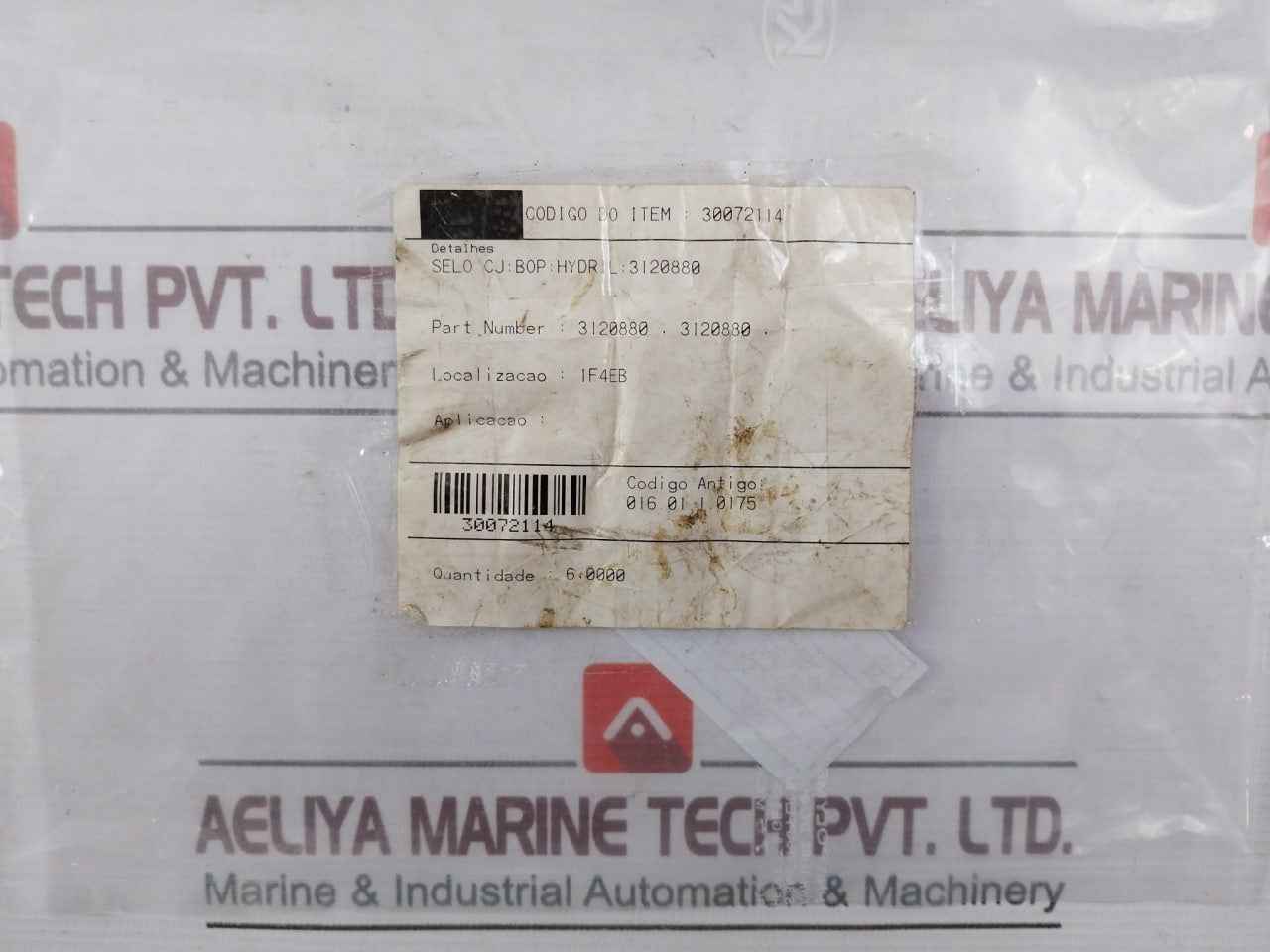 Hydril 3120880 Cj Bop Seal Ring Item Code 30072114 016.01.1.0175