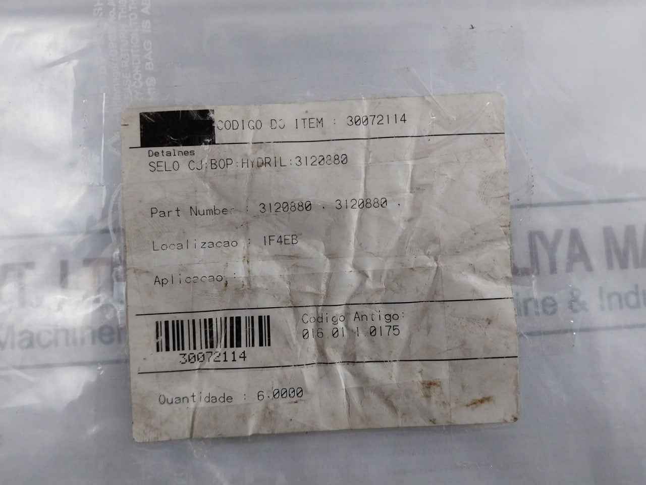 Hydril 3120880 Seal O Ring 1920055-238