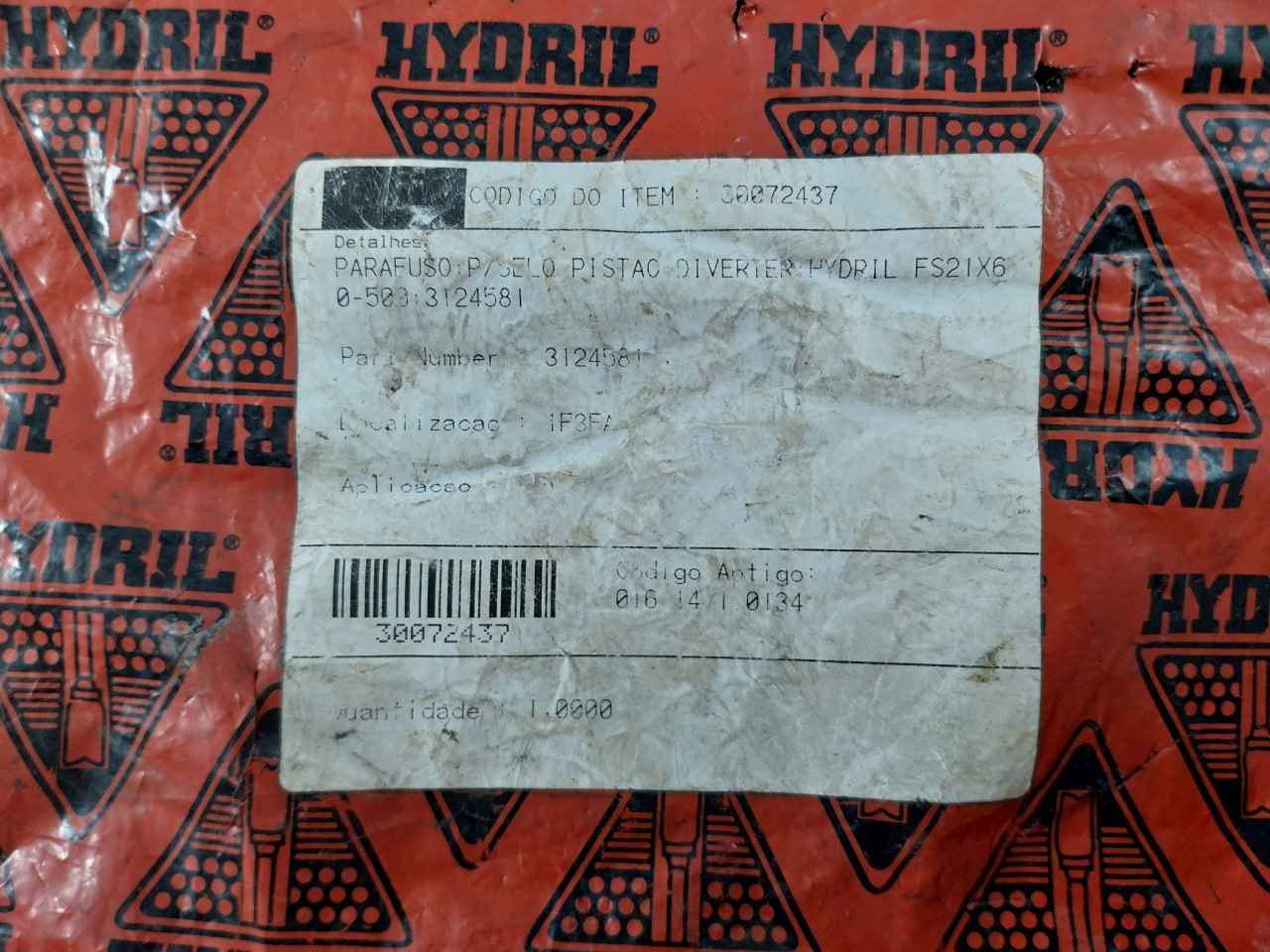 Hydril 3124581 Piston Seal Screw For Diverter Fs21X6 0-500