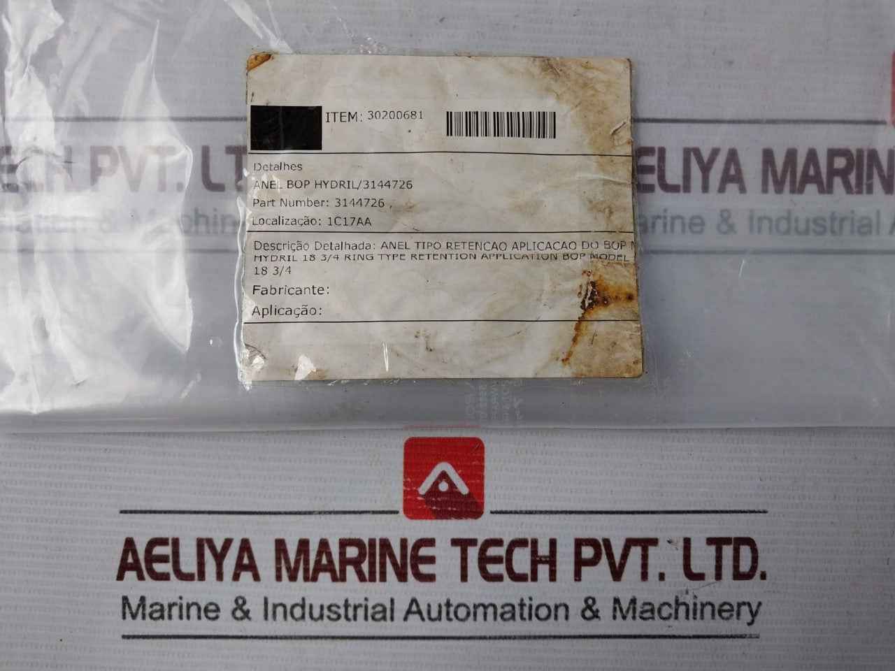 Hydril 3144726 Retention Ring For Bop 18 3/4" Rev: A2