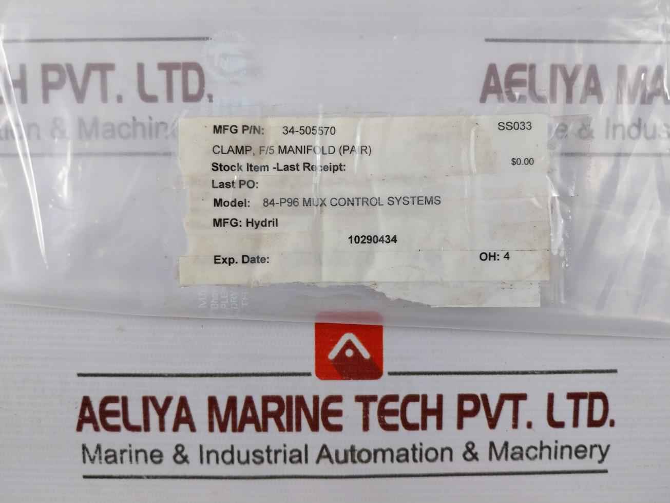 Hydril 34-505570 Clamp For 5" Manifold Ss033 10290434