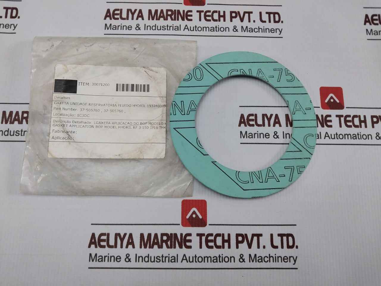 Hydril 37-505760 Gasket Cna-750 For Bop Model Rf 3 150 1/16 Thk