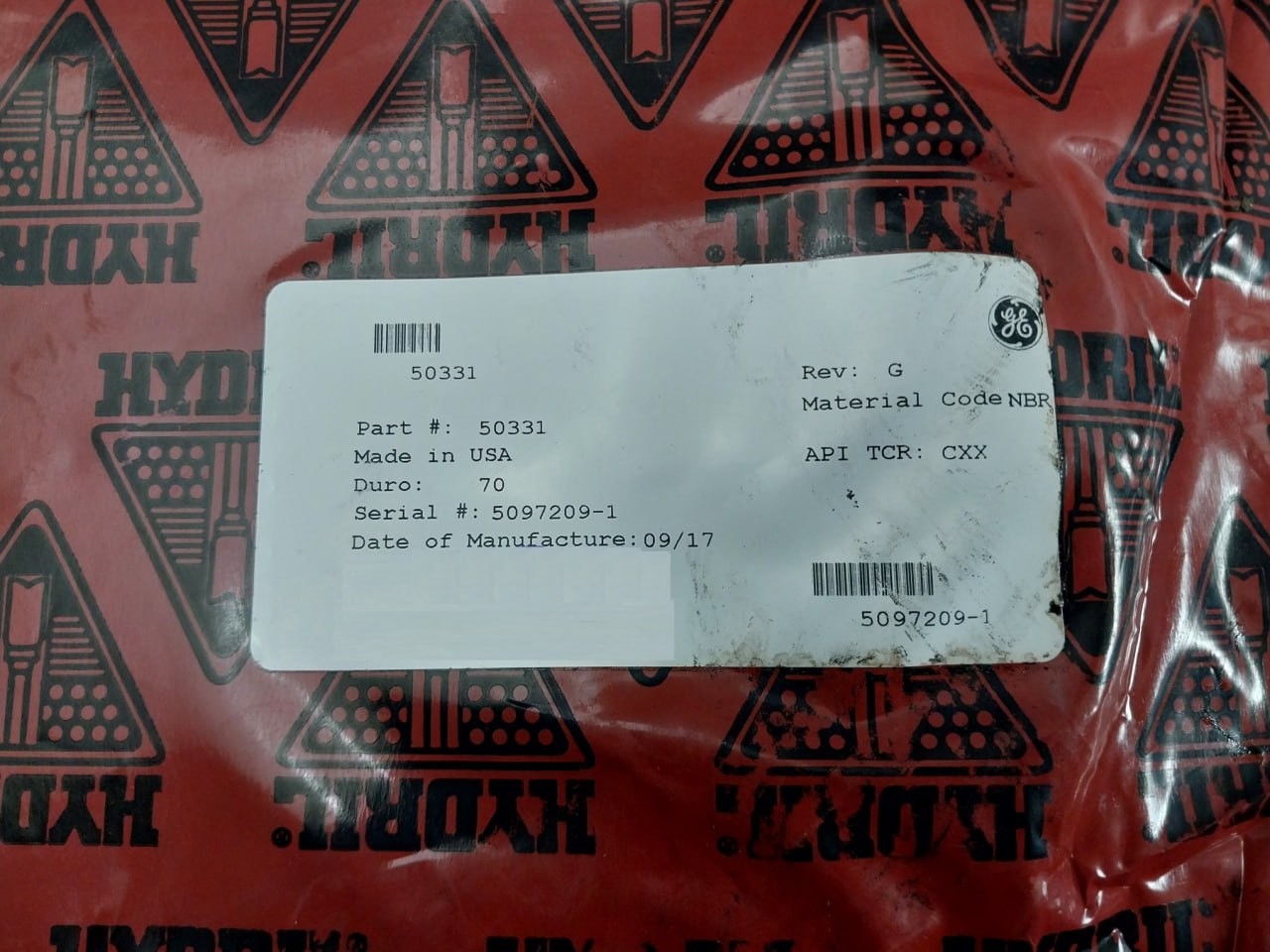 Hydril 50331 O-ring Rev-g