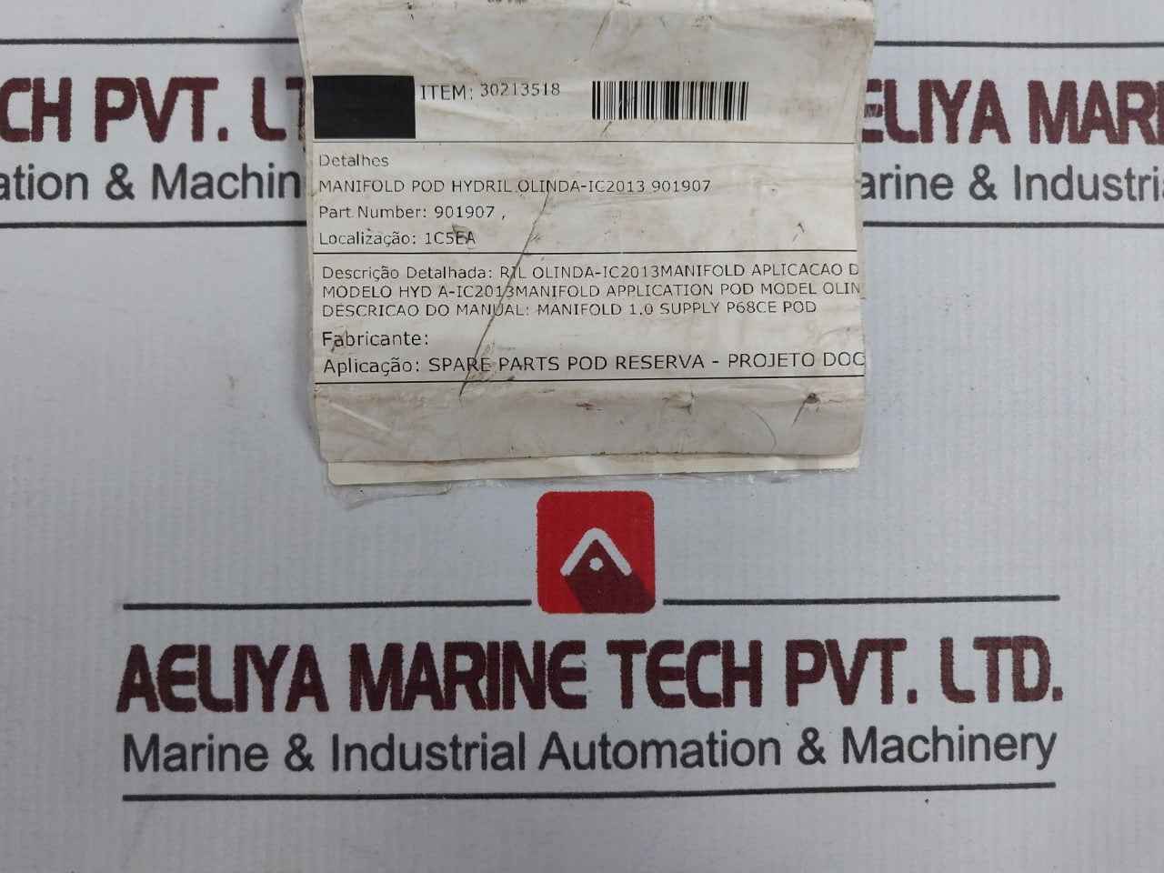 Hydril 901907 Pod Hydraulic Manifold Block 30213518