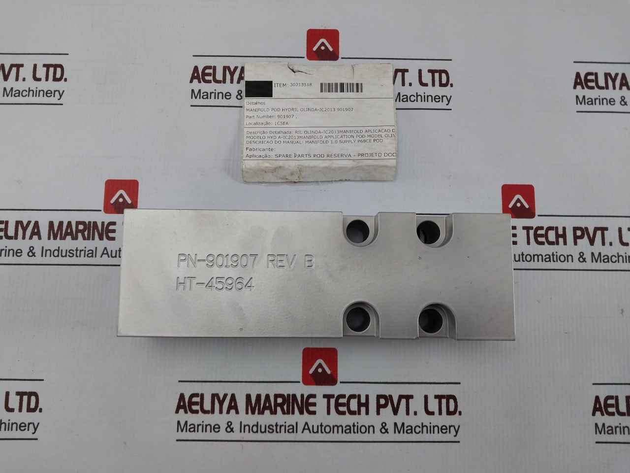 Hydril 901907 Pod Hydraulic Manifold Block Rev B 30213518