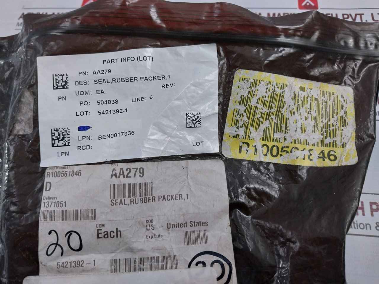 Hydril Aa279 Seal Rubber Packer 1" Rev A 84-p96 Mux Control System