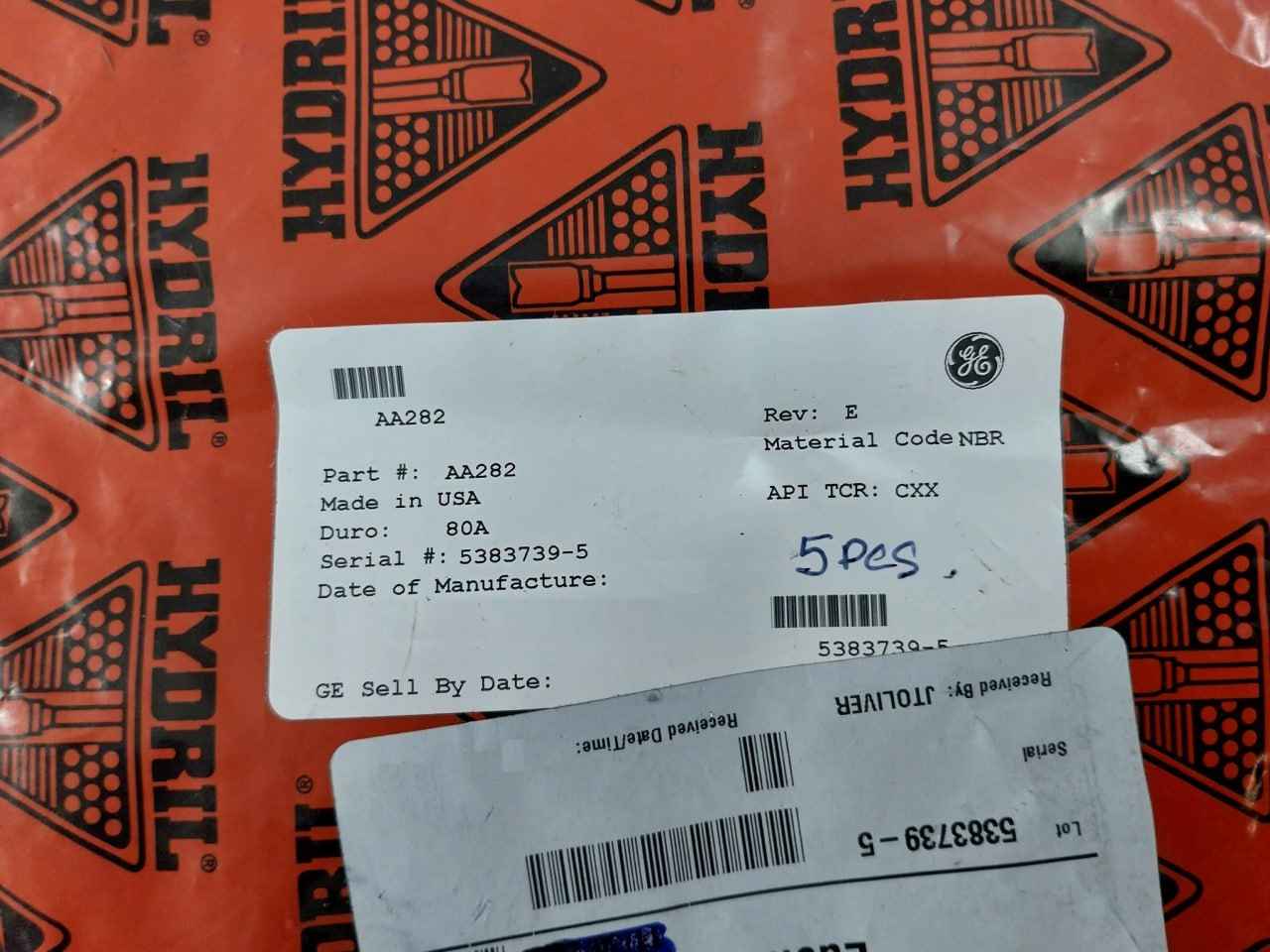 Hydril Aa282 O-ring Seal R100528036 84-p96 Mux Control System